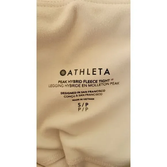 Athleta Peak Hybrid Fleece Tight Legging Pants